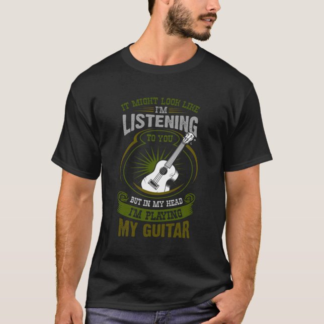 T-shirt Je Joue De La Guitare Dans Mon Chef Musicien Guita (Devant)