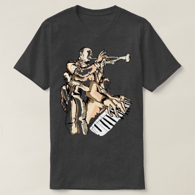 T-shirt Je Joue De La Musique Jazz (Design devant)