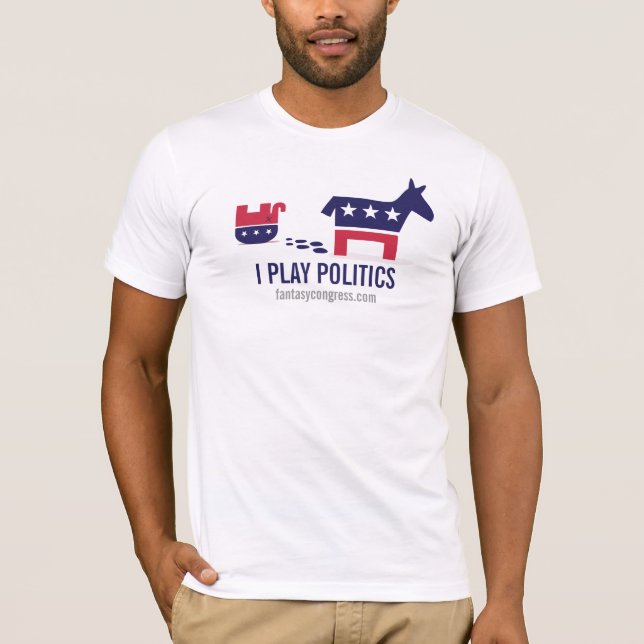 T-shirt Je joue la politique : Grondement politique (Devant)