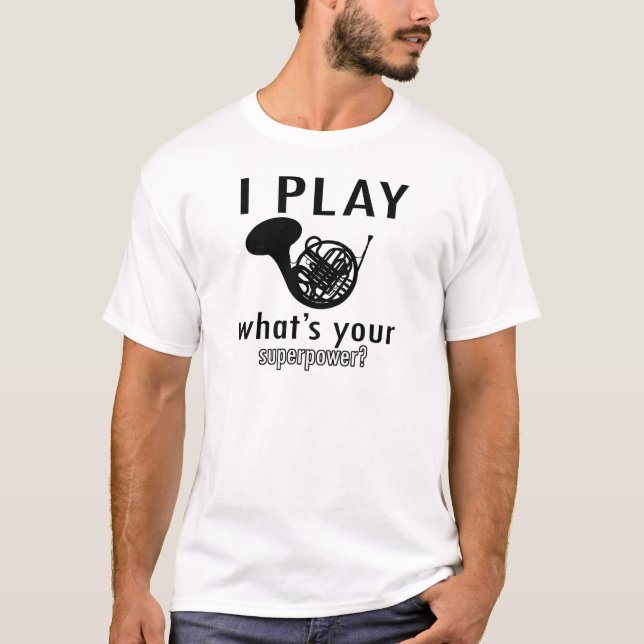 T-shirt Je joue le cor de harmonie (Devant)
