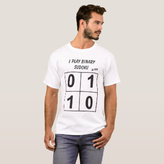 T-shirt Je joue le sudoku binaire