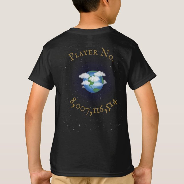 T-shirt "Je joue pour Team Earth" Population mondiale (Dos)