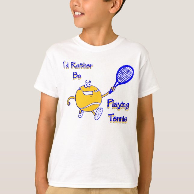 T-shirt Je jouerais plutôt au tennis (Devant)