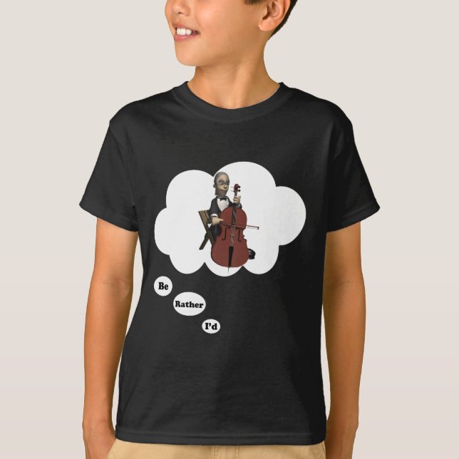 T-shirt je jouerais plutôt le violoncelle 7 (Devant)