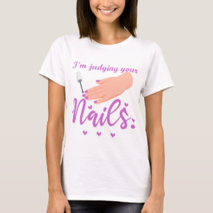 T-shirt Je juge vos ongles drôle d'Humour de technologie d