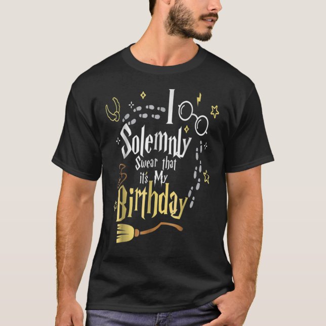 T-shirt Je jure solennellement que c'est mon anniversaire (Devant)