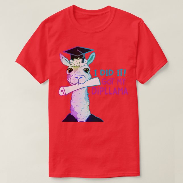 T-shirt Je L'Ai Fait J'Ai Mon Dipllama (Design devant)