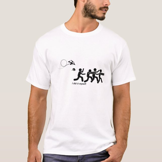 T-shirt Je l'ai fait moi-même (Quadcopter) (Devant)