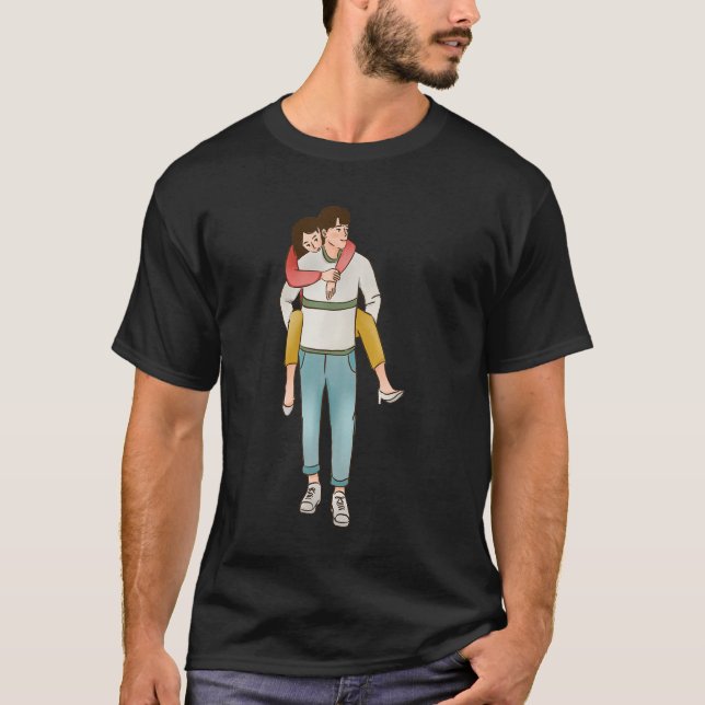 T-shirt Je l'ai récupérée et j'aime ma femme Happy Marriag (Devant)