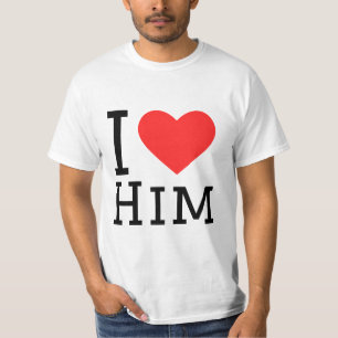 T-shirt Je l'aime autocollant carré