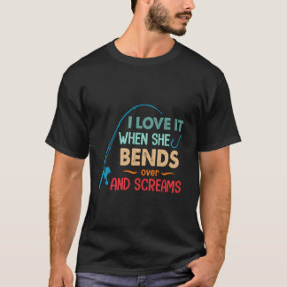T-shirt Je L'Aime Quand Elle S'Enfonce Et Crie Drôle Wi-Fi