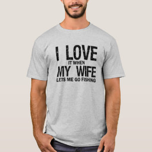T-shirt JE L'AIME quand MON ÉPOUSE me laisse partir pêch