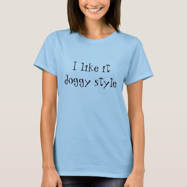 T-shirt Je l'aime style de chienchien (Devant)