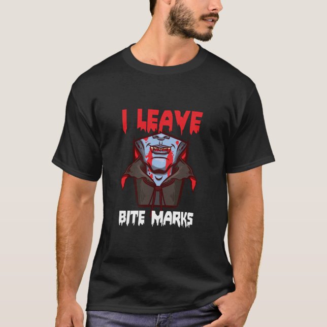 T-shirt Je Laisse Bite Marks Vampire Cadeau (Devant)