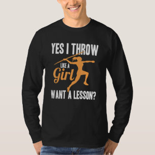 T-shirt Je Lance Comme Une Fille Athlétisme Femme Lanceuse
