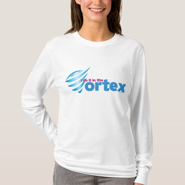 T-shirt Je le fais dans douille Hoody de dames de vortex (Devant)