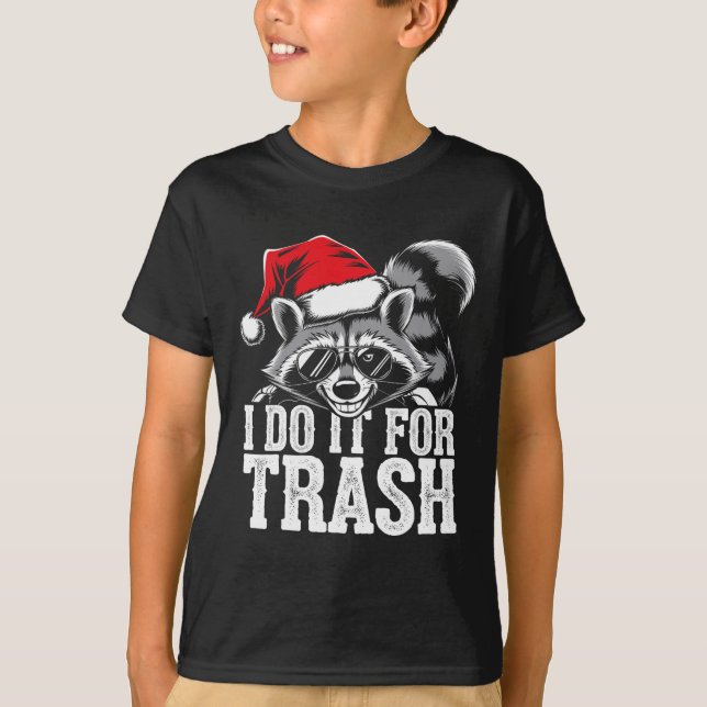 T-shirt Je Le Fais Pour La Déchets Drôle Possum Noël Père  (Devant)