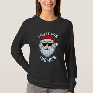 T-shirt Je Le Fais Pour Le Hos Père Noël En Masque Et Lu