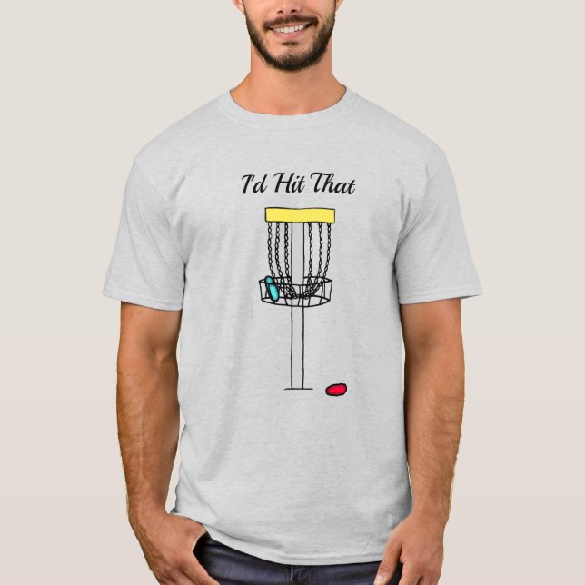 T-shirt Je le ferais, Disc Golf Pun (Devant)