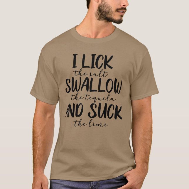 T-shirt Je lèche avale et suce fille (Devant)