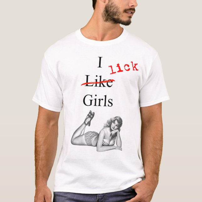 T-shirt Je lèche des filles (Devant)
