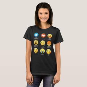 T-shirt Je l'émoticône aime VOLLEYBALL (emoji) l'icône que