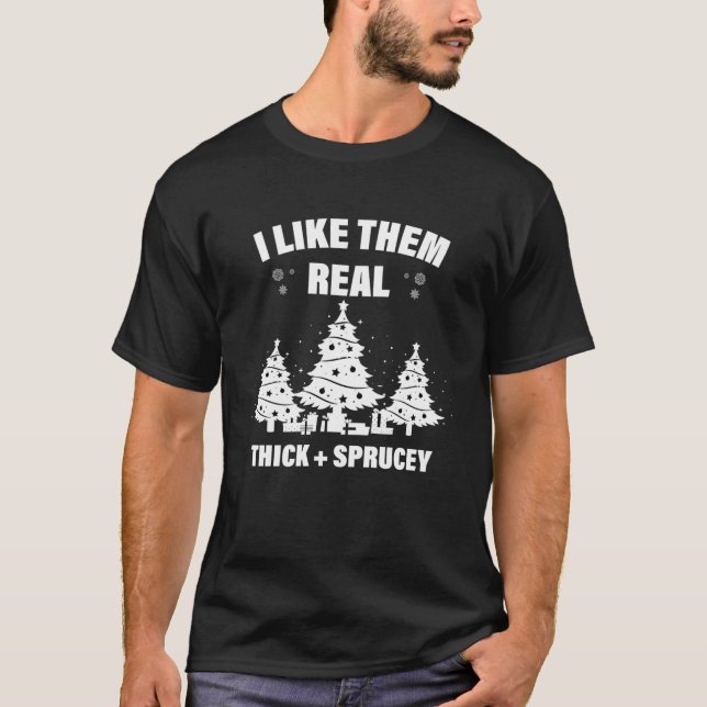 T-shirt Je les aime vraiment épais et Sprucey Essential T- (Devant)