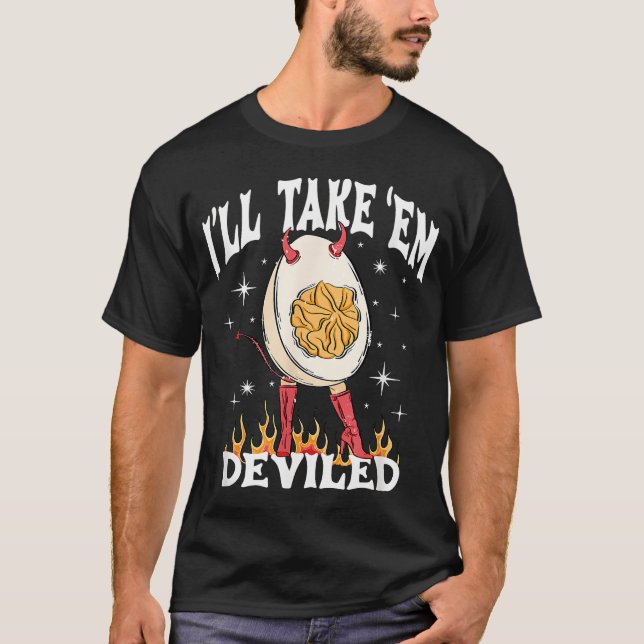 T-shirt Je les prendrai dévilés costume d'oeuf dévilé Merc (Devant)