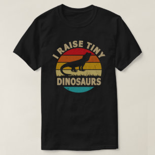 T-shirt Je lève le dragon barbu Vintage de minuscule dino