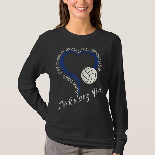 T-shirt Je lève le mien ! Maman Volleyball Maman Volleybal (Devant)