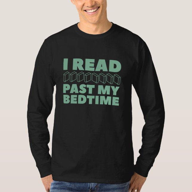 T-shirt Je lis après l'heure du coucher (Devant)