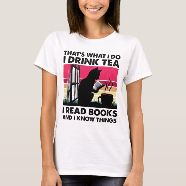 T-shirt Je lis des livres et je sais des choses (Devant)