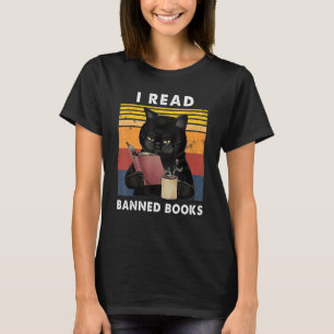 T-shirt Je lis des livres interdits aux bookworms vintage