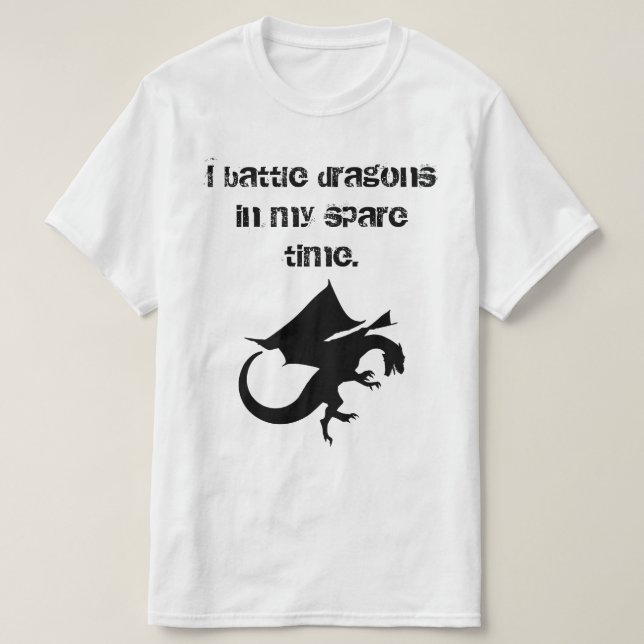 T-shirt Je lutte des dragons (Design devant)
