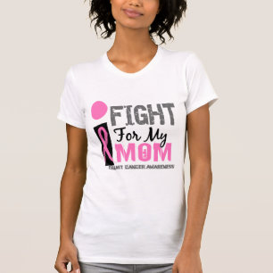 T-shirt Je lutte pour mon cancer du sein de maman