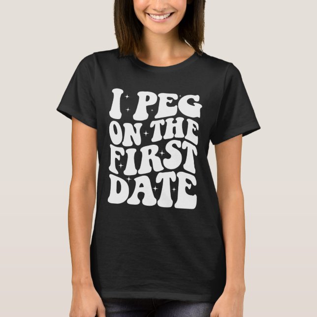 T-shirt Je m'accroche dès le premier rendez-vous, objectif (Devant)