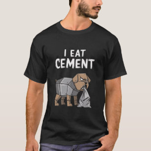 T-shirt je mange ciment tee maudit chien drôle étrangement