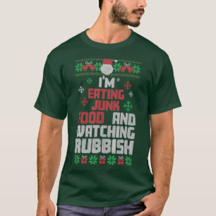 T-shirt Je Mange De La Nourriture Enfoncée Et Je Regarde D