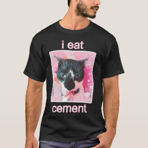 T-shirt Je Mange Du Cement Chat