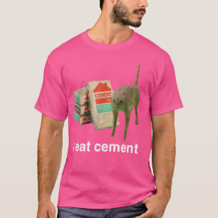 T-shirt Je mange du ciment drôle chat offensant inappropri