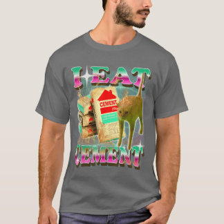 T-shirt Je mange du ciment Mème de chat drôle Absurde Surr