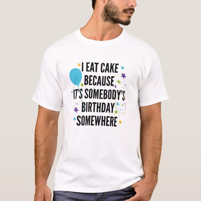 T-shirt Je Mange Du Gâteau (Devant)