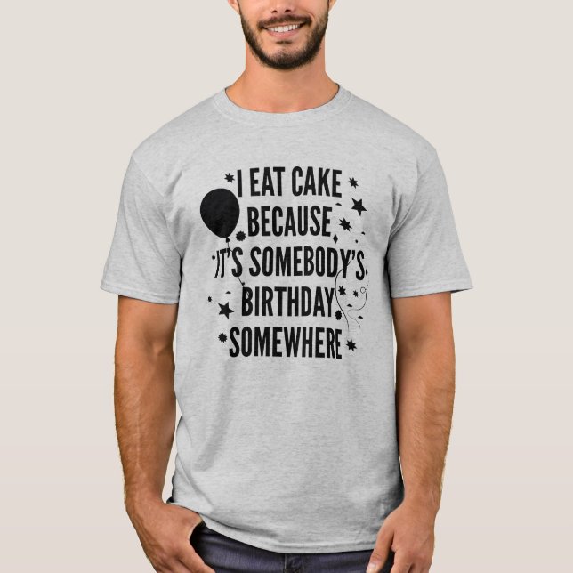 T-shirt Je Mange Du Gâteau (Devant)