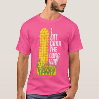 T-shirt Je mange du maïs de manière drôle fille fille