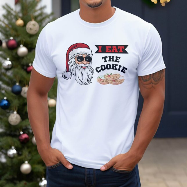 T-shirt Je Mange Le Cookie Drôle Dirty Plaisanterie Père N (I Eat The Cookie Funny Dirty Joke Santa Christmas T-Shirt
)