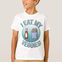 Je mange ma chemise d'enfants de légume