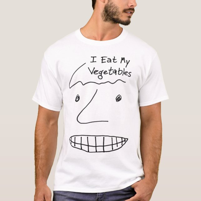 T-shirt Je mange mes légumes (Devant)