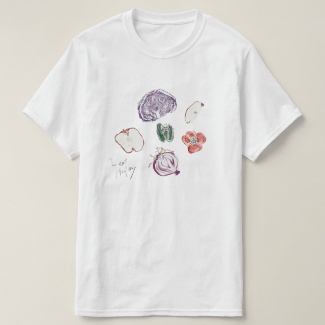 T-shirt Je mange sainement (Design devant)