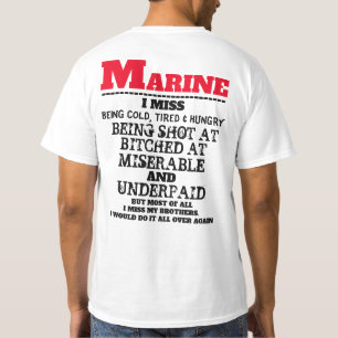 T-SHIRT JE MANQUE D'ÊTRE FROID, FATIGUÉ ET FAIM