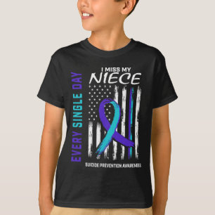 T-shirt Je Manque Ma Nièce Prévention Du Suicide Ameri